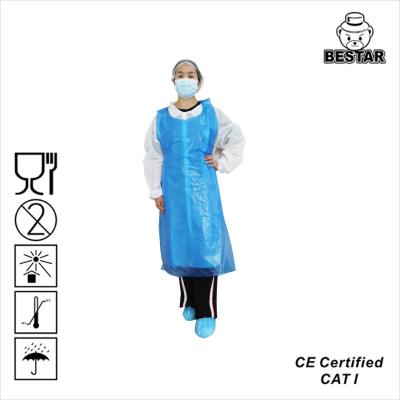 Oem Breathable Polythene Disposable Protective Apron 80X120CM For Beauty Salon