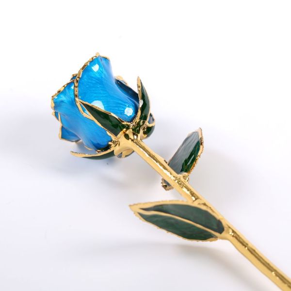 24K Gold-plated Eternal Rose Gold Resin Preserved Flower Golden Branch Rose Christmas Valentine's Day Gift