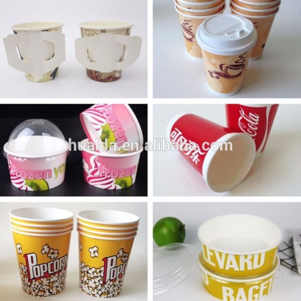 Custom logo print disposable paper water cup for hotel