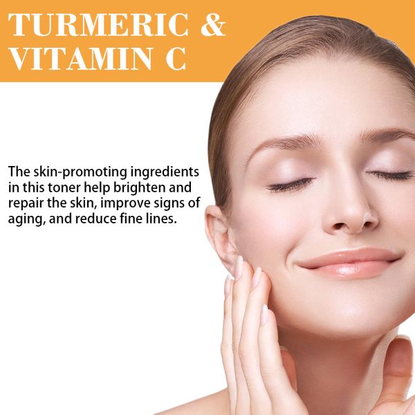 OEM Private Label Turmeric Whitening Hydrating Face Toner Improve Blemishes Dark Spots Vitamin C Facial Toner