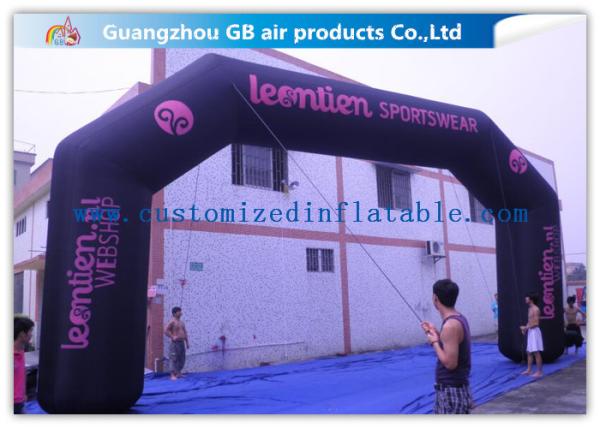 Durable Black Inflatable Arch , 26 Feet Inflatable Entrance Arch For Advertising