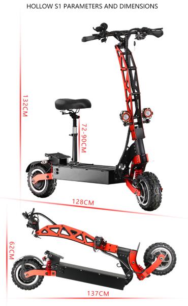 Max Speed 85KM/H Fast Scooter 60V 28/33/38AH 5600W Motor Electric Scooter