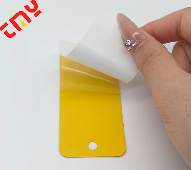 Custom Blank Fiber Tags With Adhesive Backing Polyester Self Laminating 10 Mil Thick Vinyl Writable Waterproof Labels
