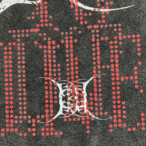 Custom Vintage Acid Wash Regular Women T-shirt Gothic Red Rhinestone Letter Print Side Seam Short Sleeve Summer Y2K Streetwear