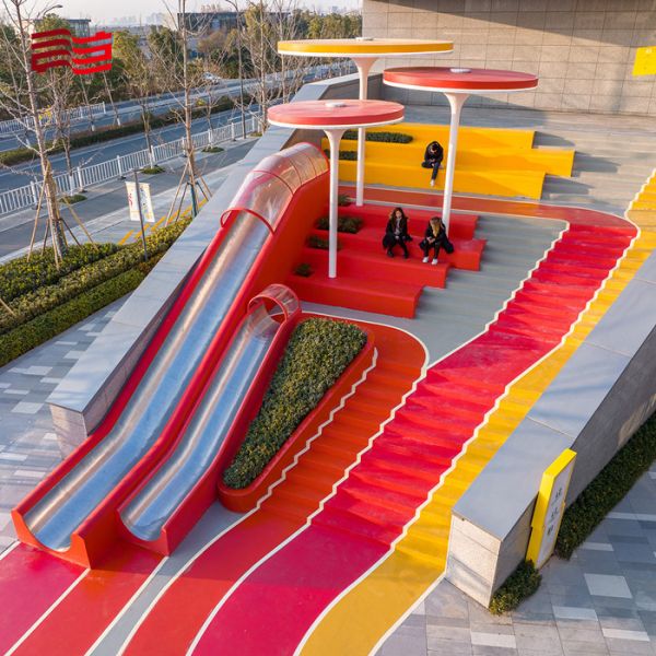 Outdoor Children's Playground Play and Decoration Planning with Custom Print Method