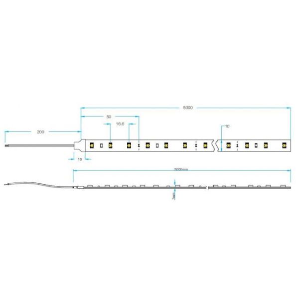Максимум вывел наружу 2835 гибких светов прокладки IP20 СИД CRI80 NonWaterproof 5Meters 300LEDs