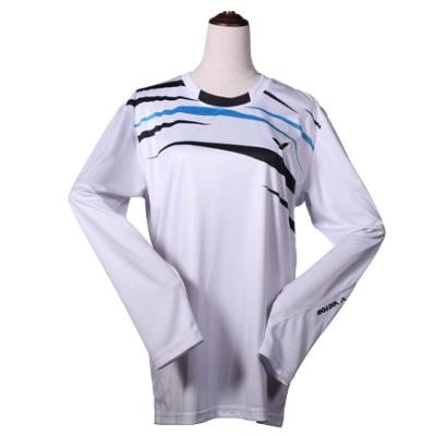 Polyester White Long Sleeve Custom Made T Shirts O Neck Sport Style For Men