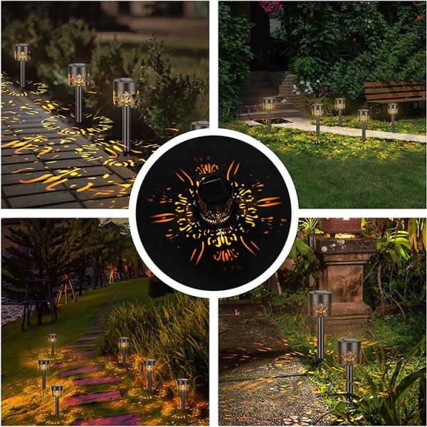 RGB Colorful Projection Solar Lawn Light Waterproof Decorative Light