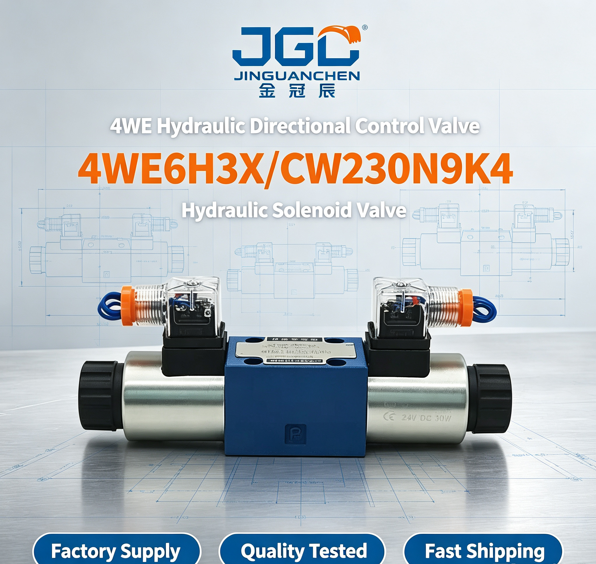 4WE6H3X/CW230N9K4 Hydraulic Directional Control Valve 4WE Hydraulic Solenoid Valve