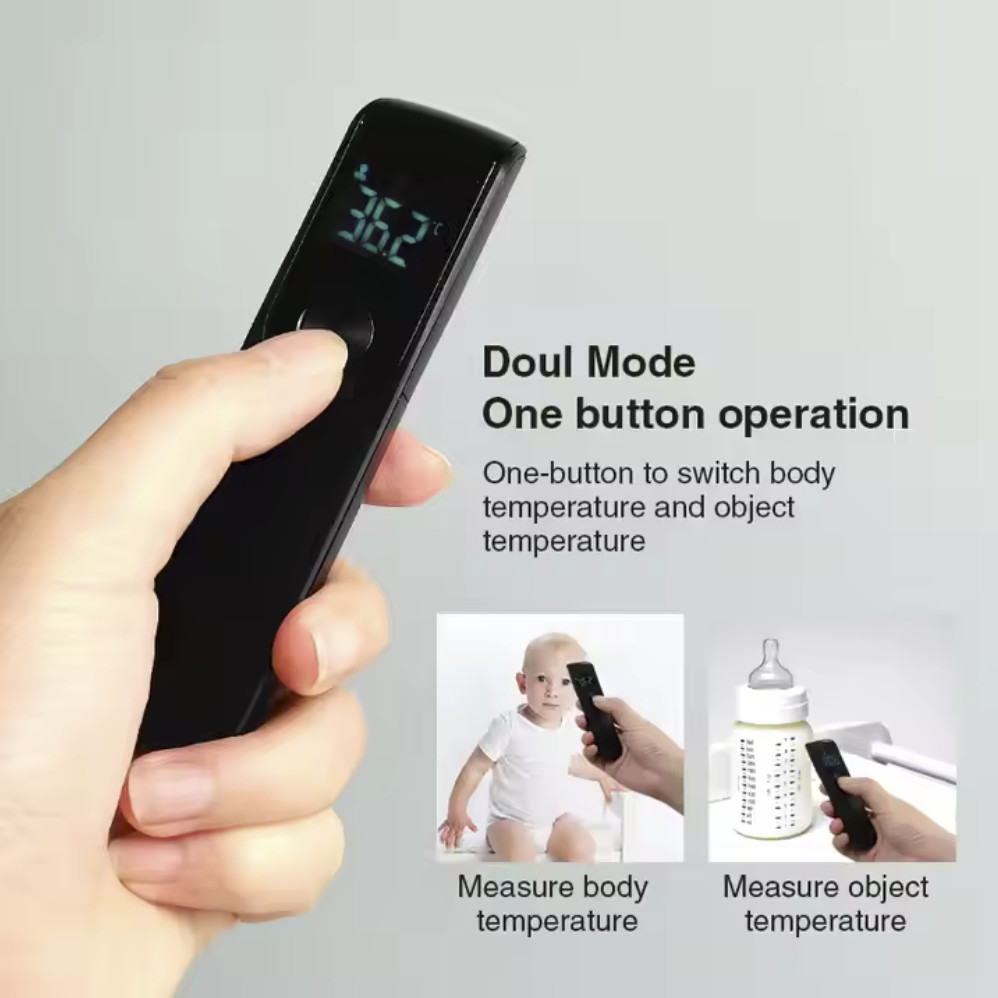 Instant Read Digital LCD No Touch Forehead Thermometer 1s With Fever Alarm