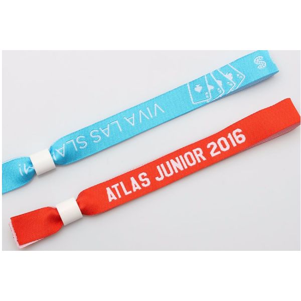 Fashion Design Woven Cloth Wristbands Security Sublimation Band Low Cadmium