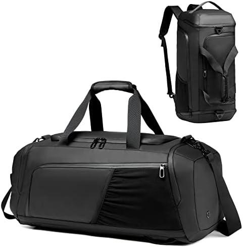 GYM DUFFLE BAG WATERPROOF SPORTS DUFFEL BAGS TRAVEL WEEKENDER BAG FOR MEN WOMEN OVERNIGHT BAG WITH SHOES COMPARTMENT