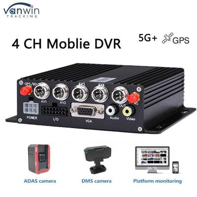 4 Channel Car DVR with 5G GPS AHD Camera SD Card Video Recorder for Truck Bus