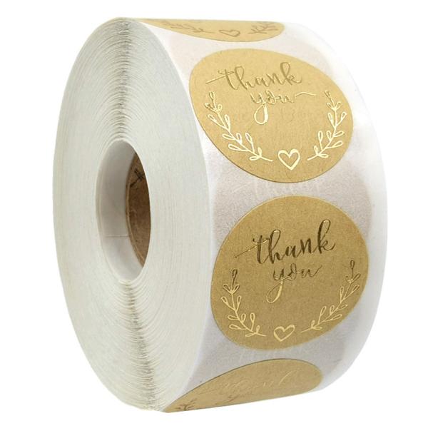 Custom Printed Kraft Paper Stickers Eco-Friendly Custom Logo Stickers Manufacturer
