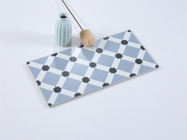 Blue Ceramic Rustic Tile 20x20cm Clay Indoor Floor