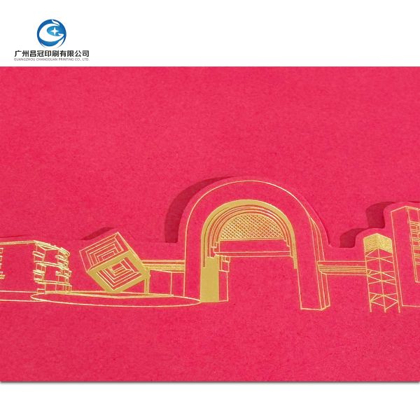 Gold-embossed school admission notices on cardboard