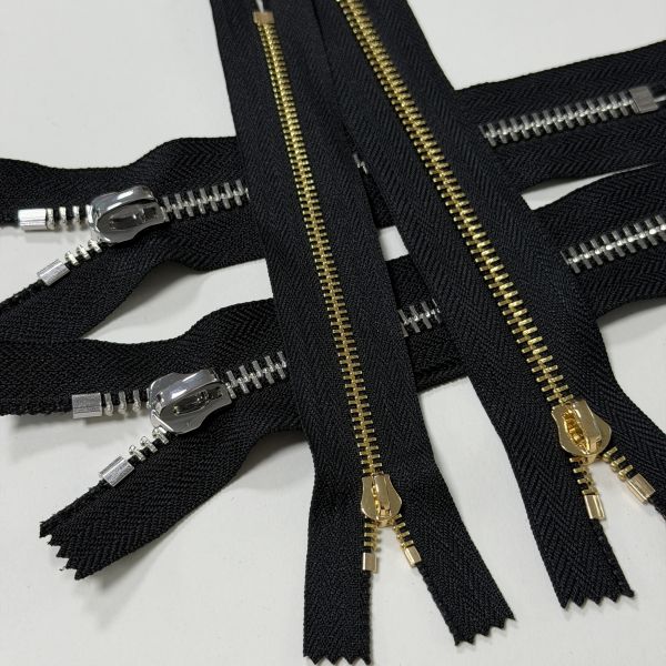 Light Gold #3 Metal Zipper High Tensile Strength Brass Y Teeth Zipper