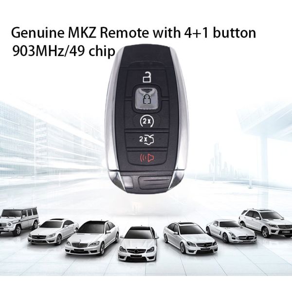 903MHz 5 Buttons Key For Ford 49 Chip Keyless Go Smart Remote Key