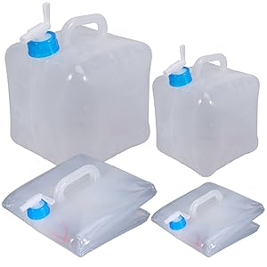 Collapsible Water Container With Spigot 2.6 Gallon, Foldable Camping Water Storage Jug Portable Water Tank Canteen For Outdoor Hiking, Fishing, Emergency