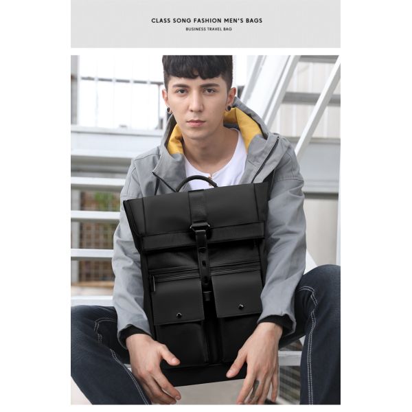 Male Daily Used Waterproof Smart Backpack 20-39 Litre Wear Resistance