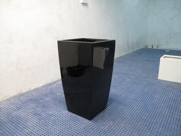 Potes de plantação de flores de fibra de vidro quadrada para interiores e exteriores