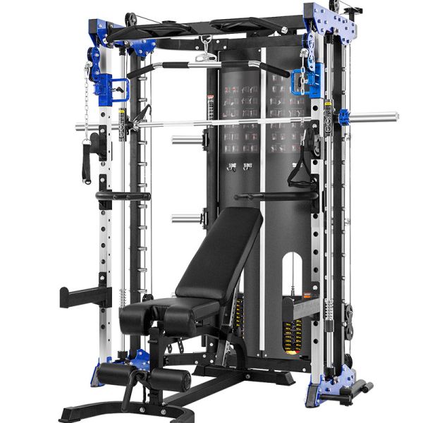 Sports Workout Home Gym Equipment Power Squat Rack Shoulder Chest Leg Press Smith Machine Multi Functional