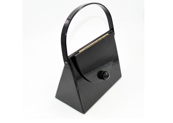 Women Evening Bags Leather Clutch Small Shoulder Sling Tote Bag In Black