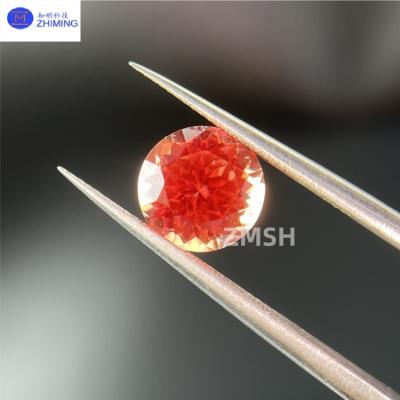 Saphir de Padparadscha synthétique à découper sur mesure pour les bijoux