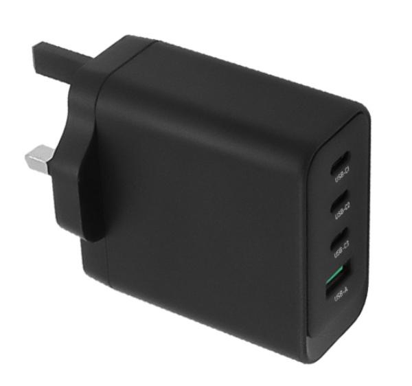 45W イギリス 4ポート 急速充電器 3x Type C 1x USB-A MacBook iPhone iPad と互換性
