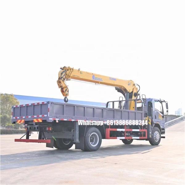 Sinotruk  Haoman  4*2 Mechanized Lorry  With 8 Tons Crane  Dumper Truck With Hoist     Lifting Truck