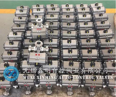 90 Degree Ball Valve Pneumatic Actuator Flow Control Valves