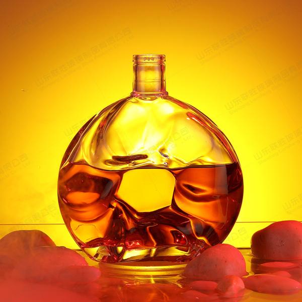 Clear 750 Ml Bottles White Wine Empty Liquor Glass Bottle Vodka Whisky Custom Shape
