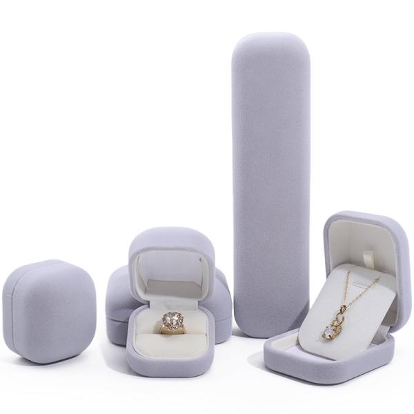 Boîte d'emballage de bijoux rectangulaire personnalisée pour boucles d'oreilles à collier pendentif