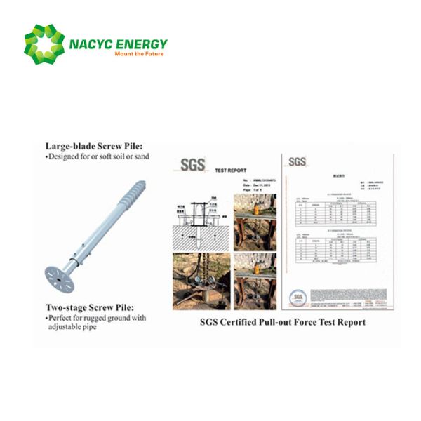 Adjustable Length TOP VIP 0.1 USD  Solar Panel Structure Screw Pile For Ground Mounting System