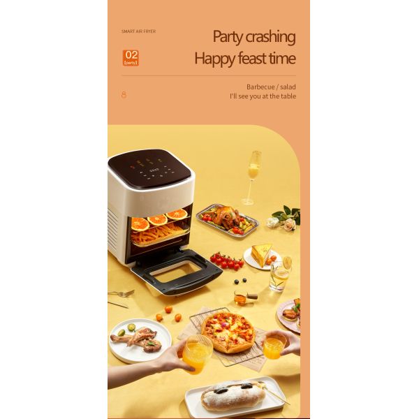 Kitchen Electric Deep Fryer 12L 15L Air Fryer Oven with Digital Control Thermostat