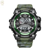 Relógio Desportivo Digital de Moda para Homens Com Faixa de Silicona Alarme de Luz de Atrás de 20 mm de Largura