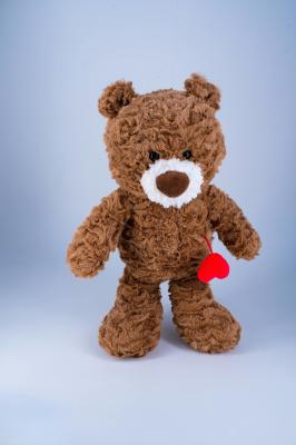 Cute animaux en peluche jouets ours en peluche doux caressé avec le cœur couleur personnalisée