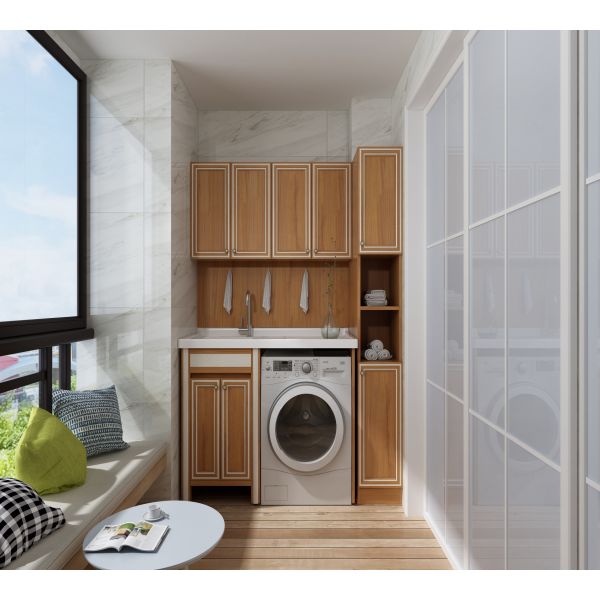 Modern Style High End Stainless Steel Laundry Room Cabinet with Plywood Door Material