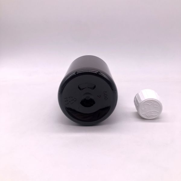 Material de collar PET Medicina líquida Contenedor de suplemento vitamínico con tapa a prueba de niños