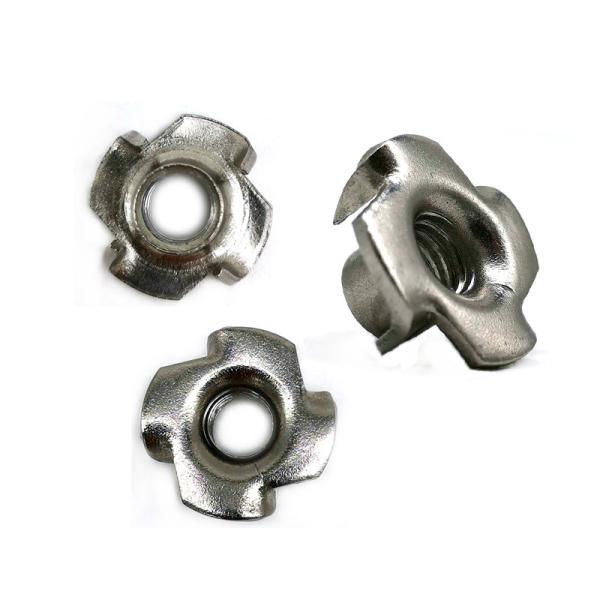 SS304 / 316 Stainless Steel Plain Finish Surface Tee Four Claw Nut
