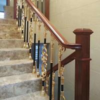 Gold Indoor Staircase Stainless Steel Railing For Meeting Room