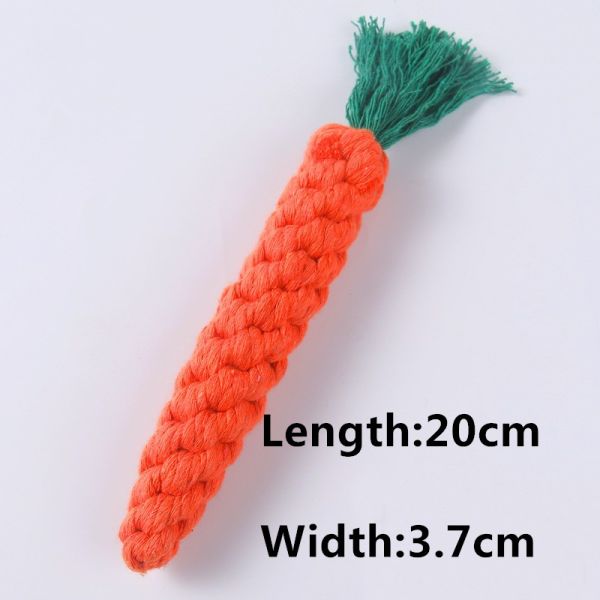 Заплетенный укус игрушки веревочки моркови завязанный хлопком устойчивый