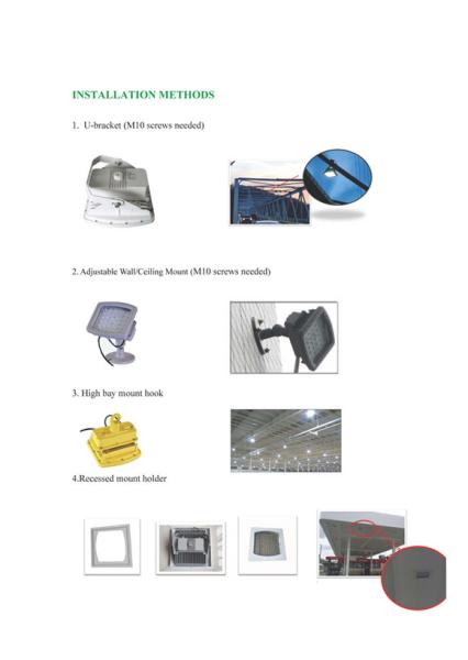 Europe Standard 120W Gas Station LED Canopy Lights With ATEX Certification