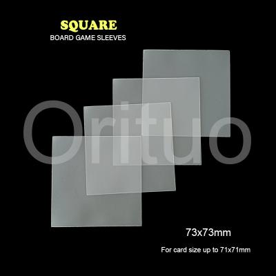 Square  Clear Card Sleeves 73x73mm Size Doube Matte ISO