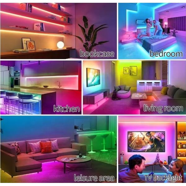 5v Color-changing Light Strip WS2812 Built-in Color-changing 5050 LEDs Electric Vehicle Light Strip USB Color Light Strip