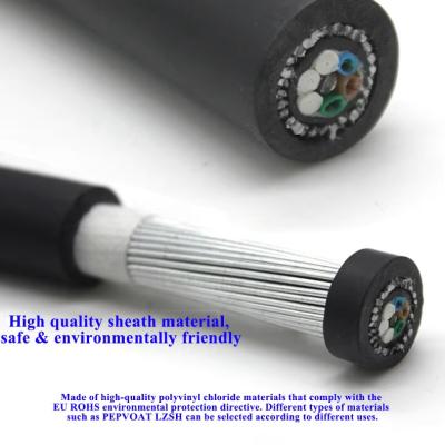 GYTA33 G652D Direct Bury Fiber Optic Cable 12 24 48 72 96 144 288 Core Anti Rodent Armoured