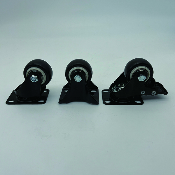 1.5 Inch Rigid Plate Caster Wheels Polyurethane 50kg Load