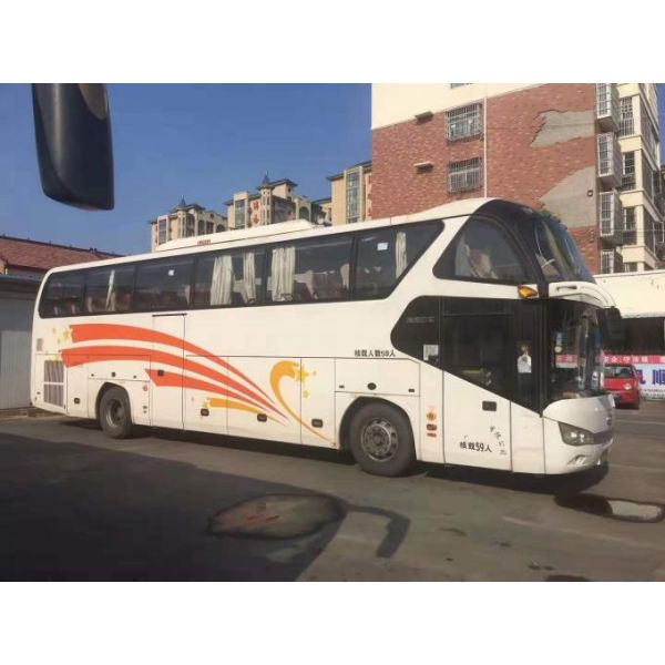 Higer 59 Seats Second Hand Coach One And Half Decker Euro III Emission Standard