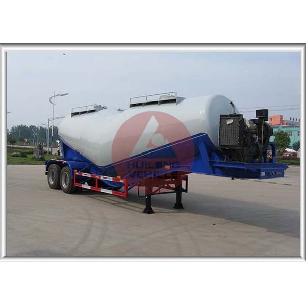 28000kg Loading Pneumatic Bulk Trailer 27m³ Volume With Weichai Diesel Engine