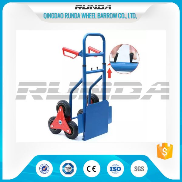 Telescopic Heavy Duty Hand Trolley Double Wheels Powder Coating Steel Tube 200kg